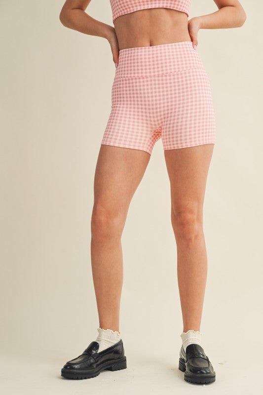 Gingham Mini Shorts