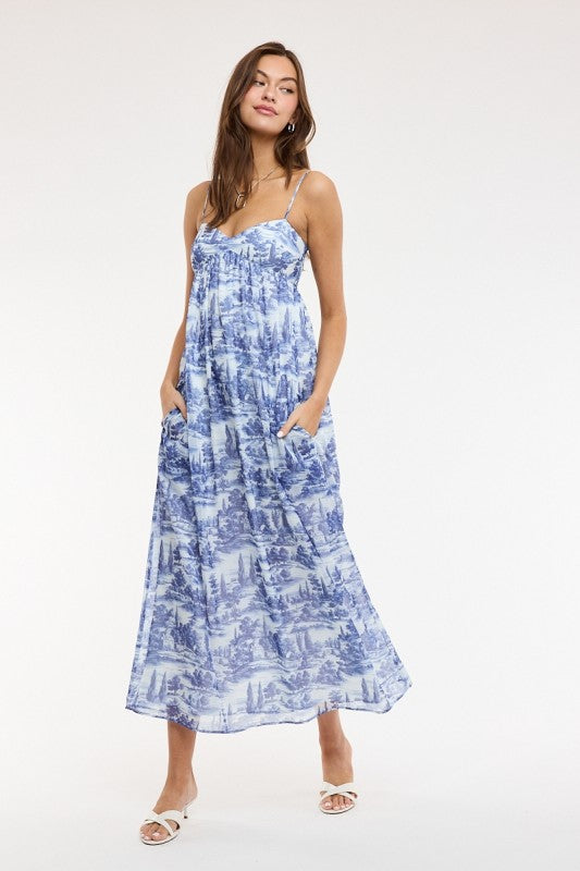 Forest Sweetheart Maxi Dress